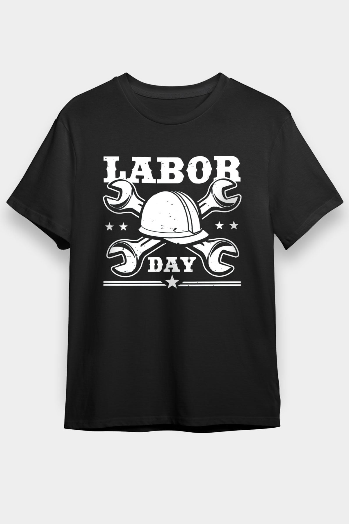 1 Mayıs Baskılı Unisex Siyah Tişört - Tshirt