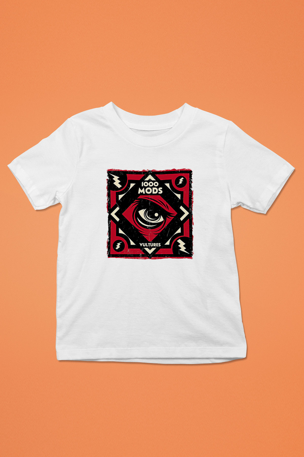 1000mods Baskılı Beyaz Unisex Beyaz Çocuk Tişört - Tshirt