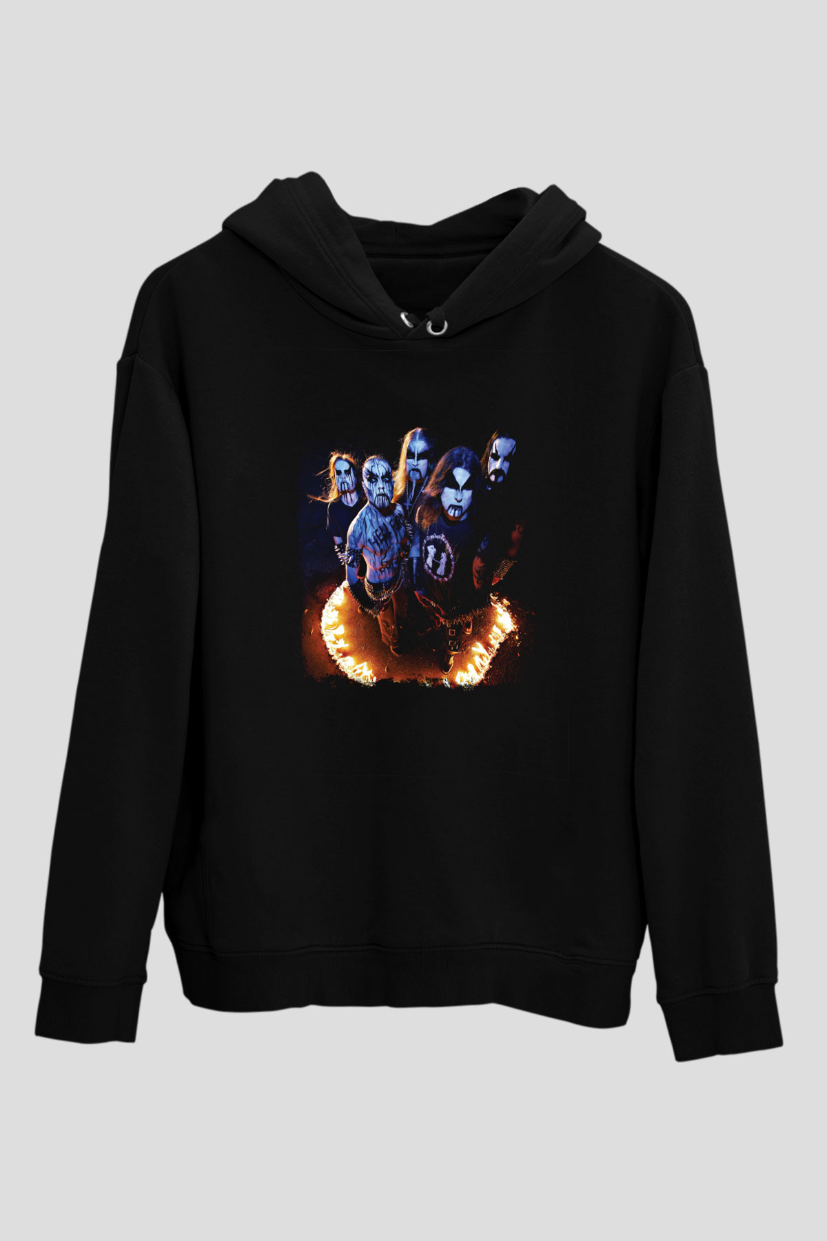 1349 Baskılı Unisex Siyah Hoodie