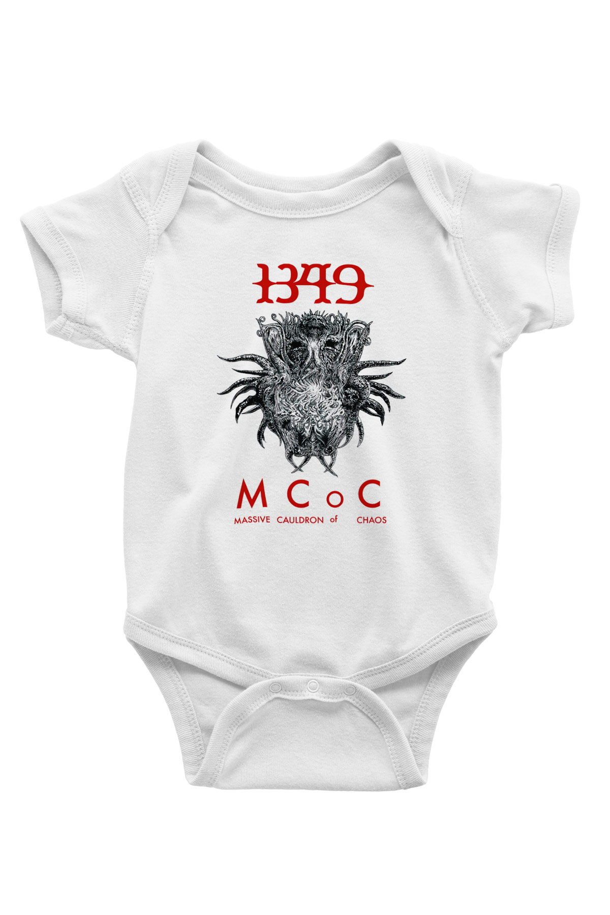 1349 Grubu Baskılı Beyaz Unisex Bebek Body - Zıbın