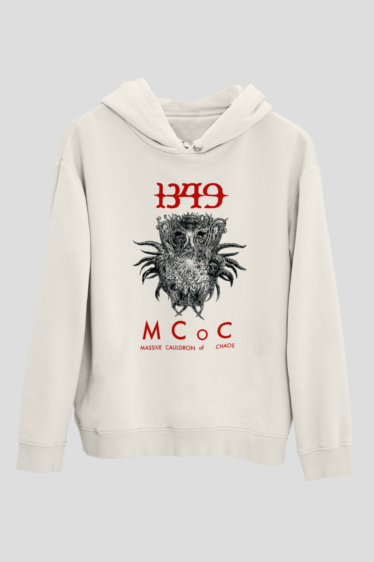 1349 Grubu Beyaz Unisex Kapşonlu Sweatshirt