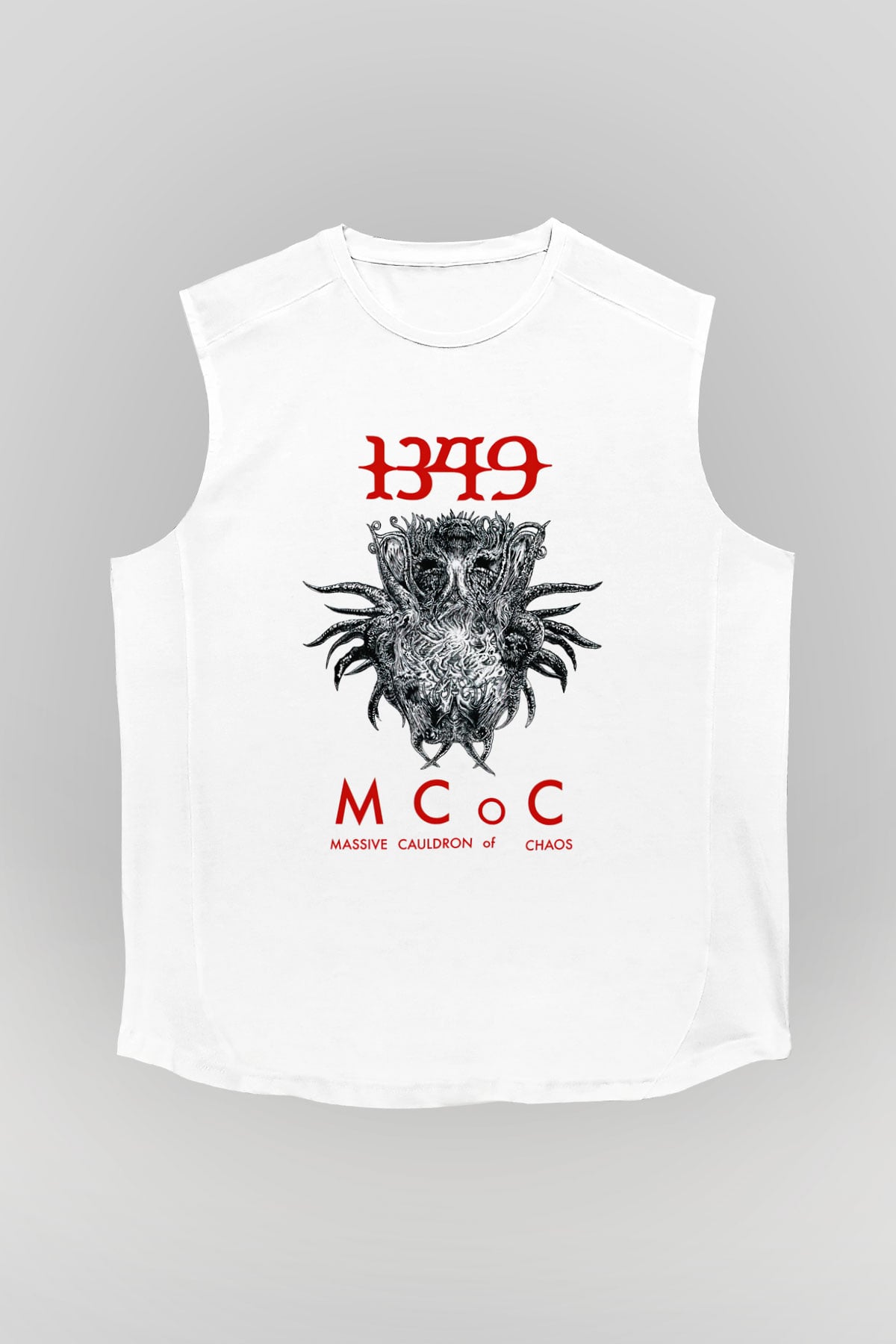 1349 Grubu Beyaz Unisex Kolsuz Tişört