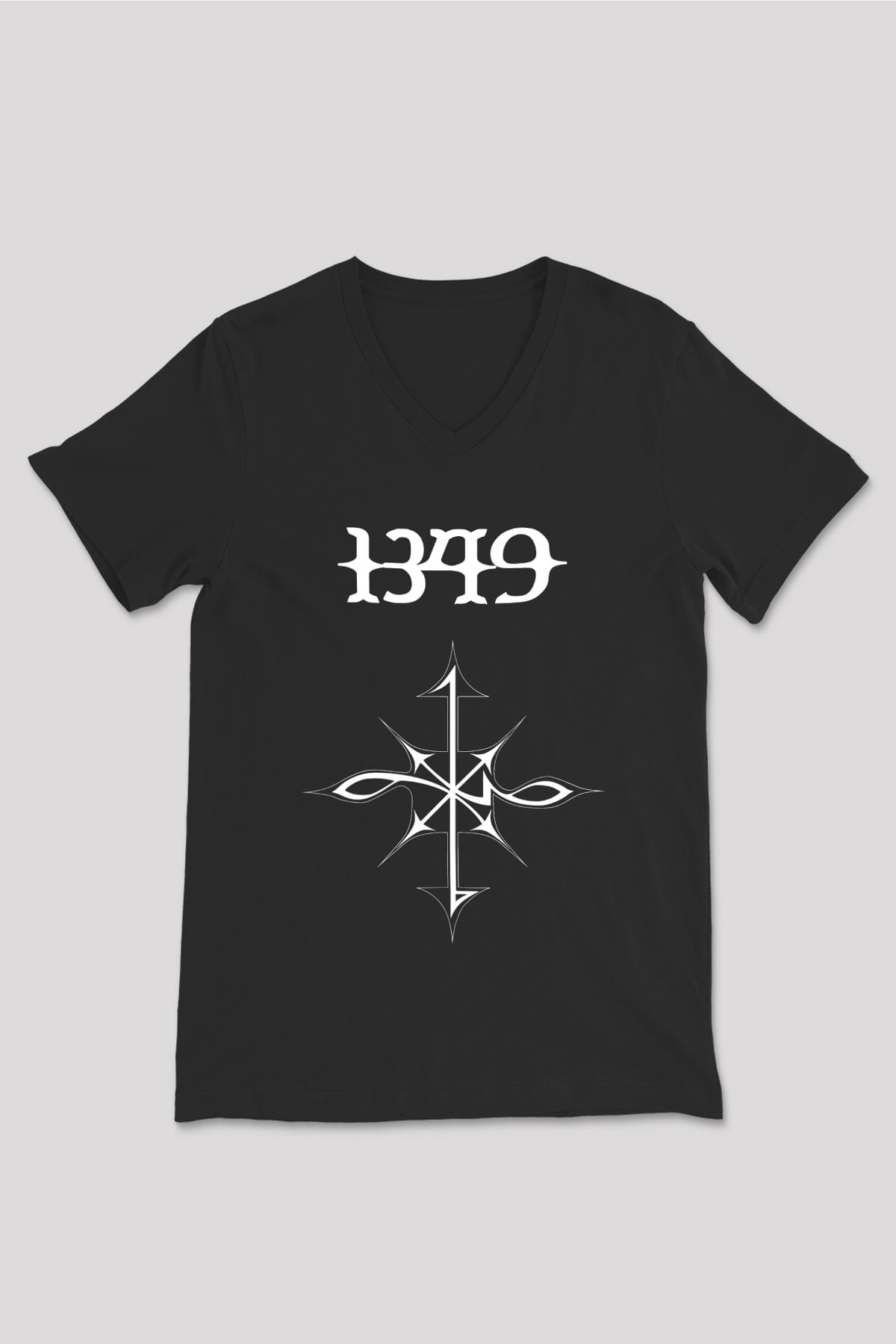 1349 Grubu Siyah Unisex V Yaka Tişört T-Shirt