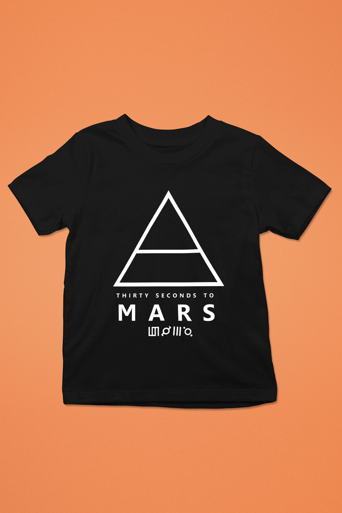 30 Seconds To Mars Baskılı Siyah Unisex Çocuk Tişört