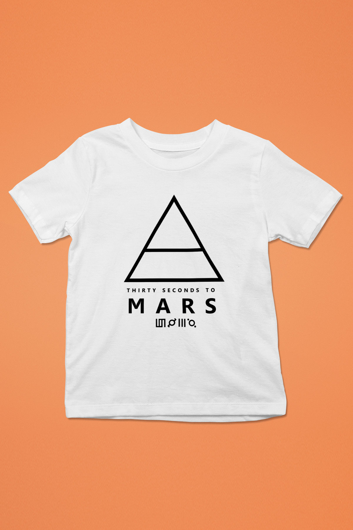 30 Seconds To Mars Baskılı Unisex Beyaz Çocuk Tişört
