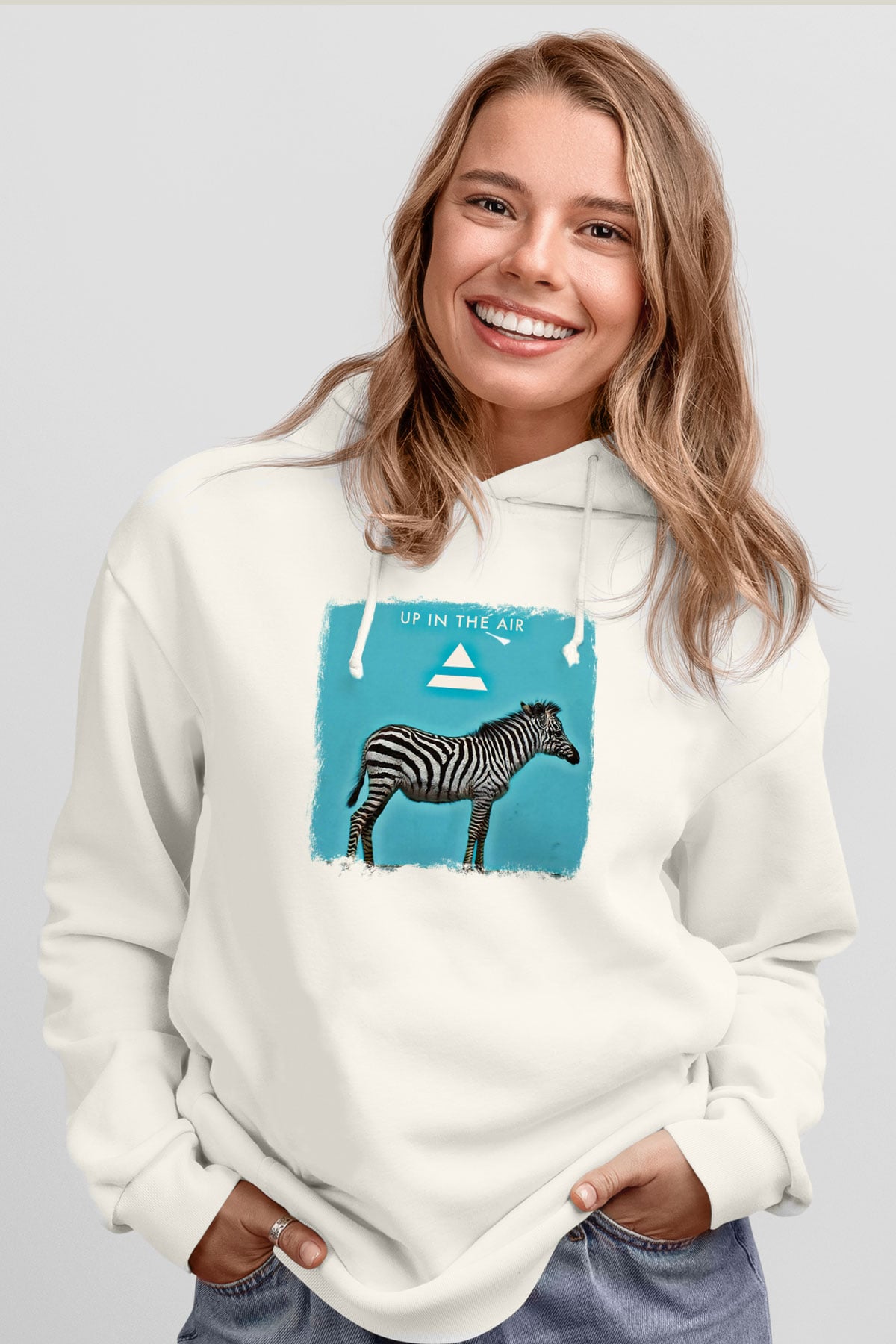 30 Seconds To Mars Baskılı Unisex Beyaz Hoodie