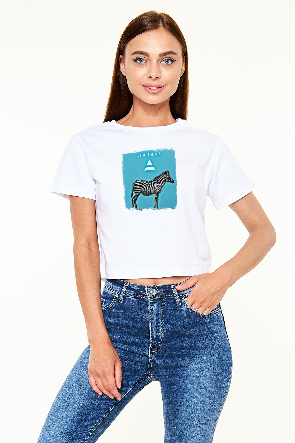 30 Seconds To Mars Baskılı Unisex Beyaz Crop Top Tişört