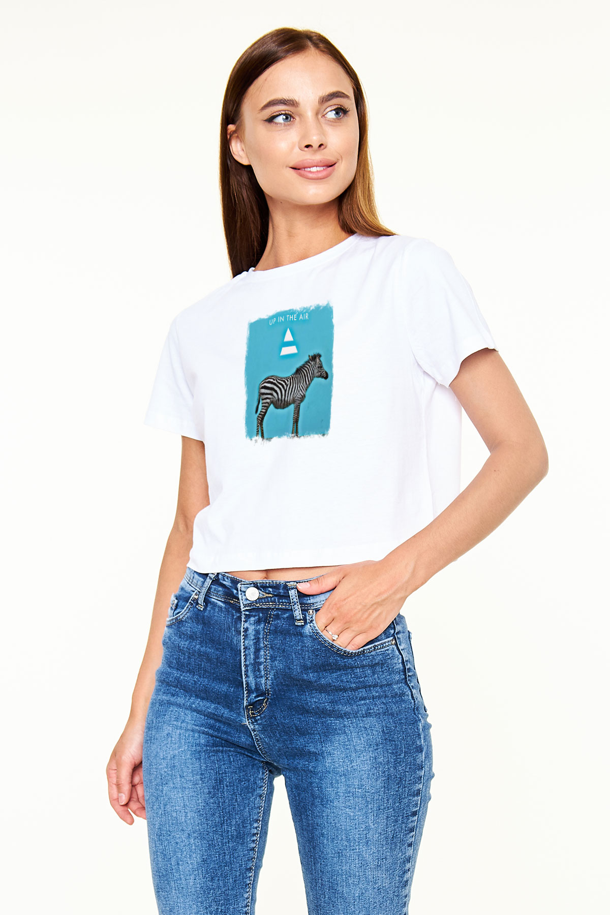 30 Seconds To Mars Baskılı Unisex Beyaz Crop Top Tişört