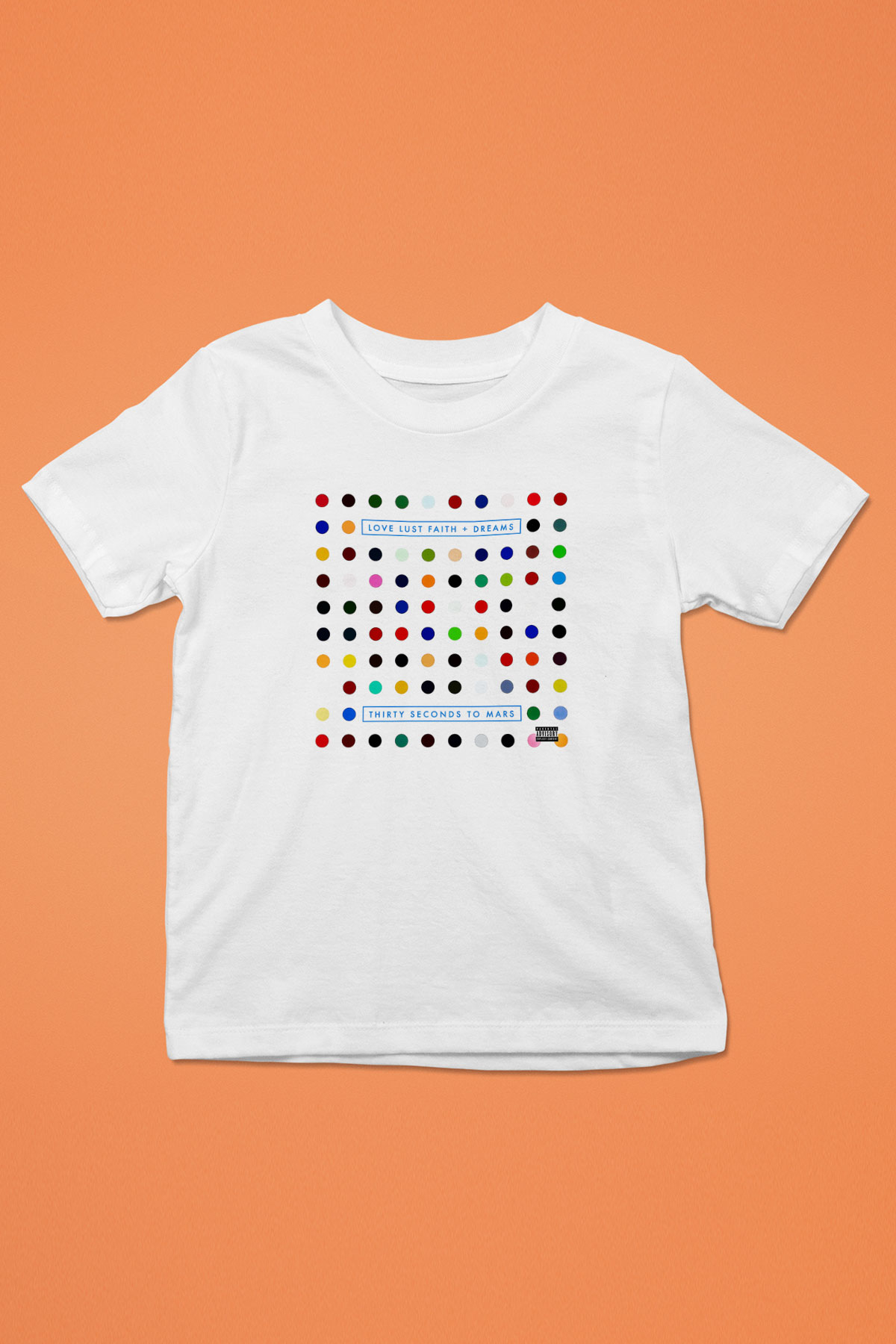 30 Seconds To Mars Baskılı Unisex Beyaz Çocuk Tişört