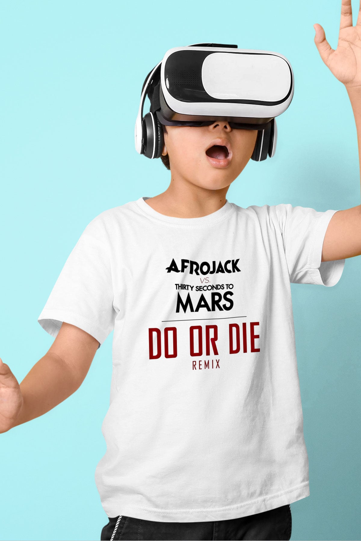 30 Seconds To Mars Baskılı Unisex Beyaz Çocuk Tişört