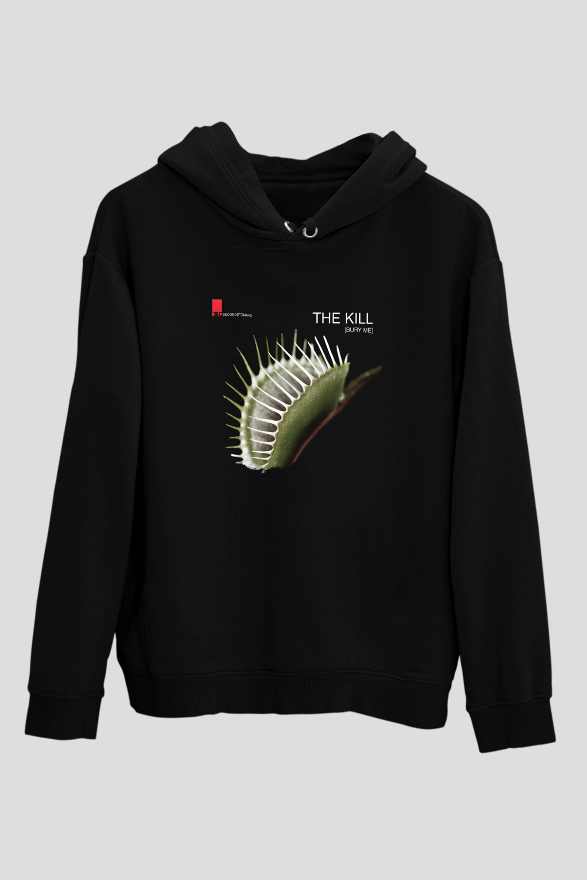 30 Seconds To Mars Baskılı Unisex Siyah Hoodie
