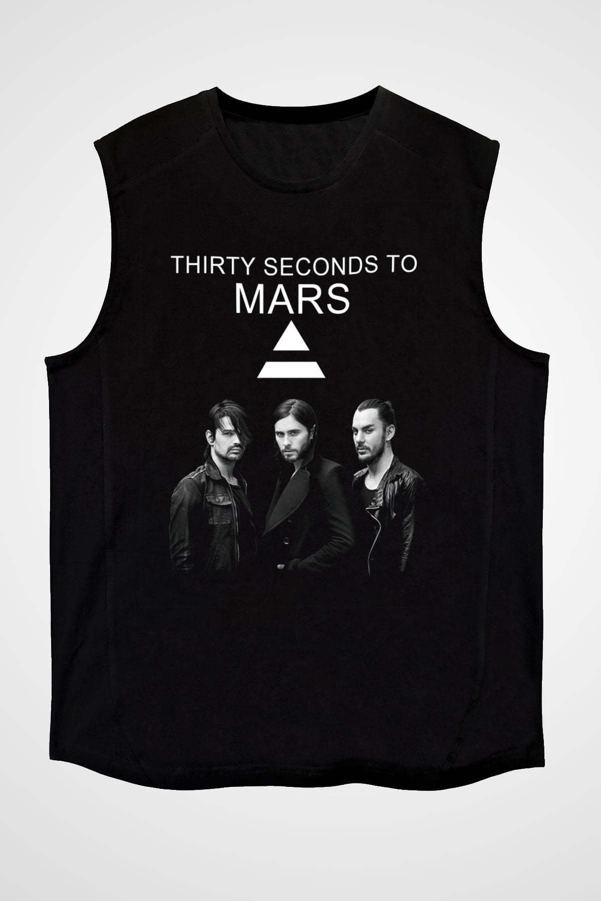 30 Seconds To Mars Grubu Siyah Unisex Kolsuz Tişört