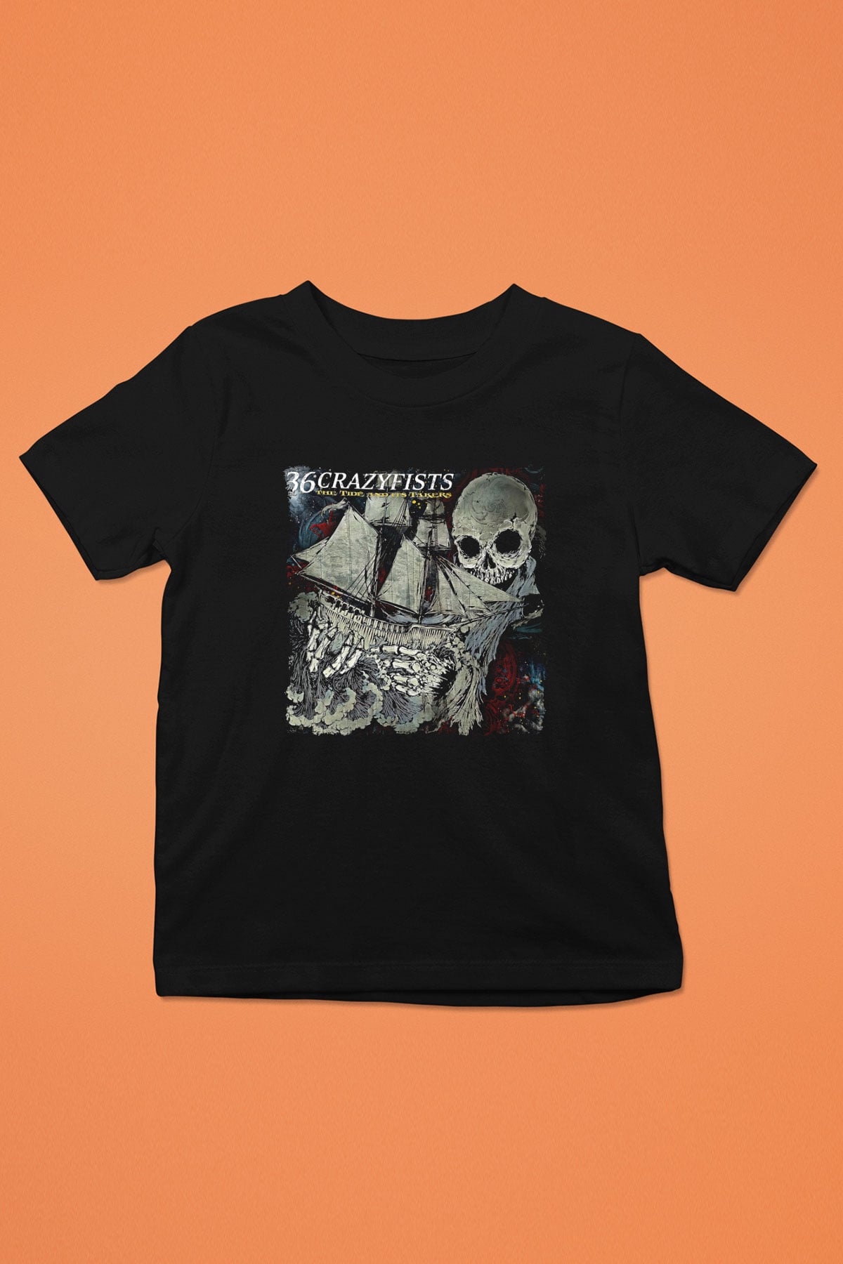 36 Crazyfists Baskılı Unisex Siyah Çocuk Tişört - Tshirt