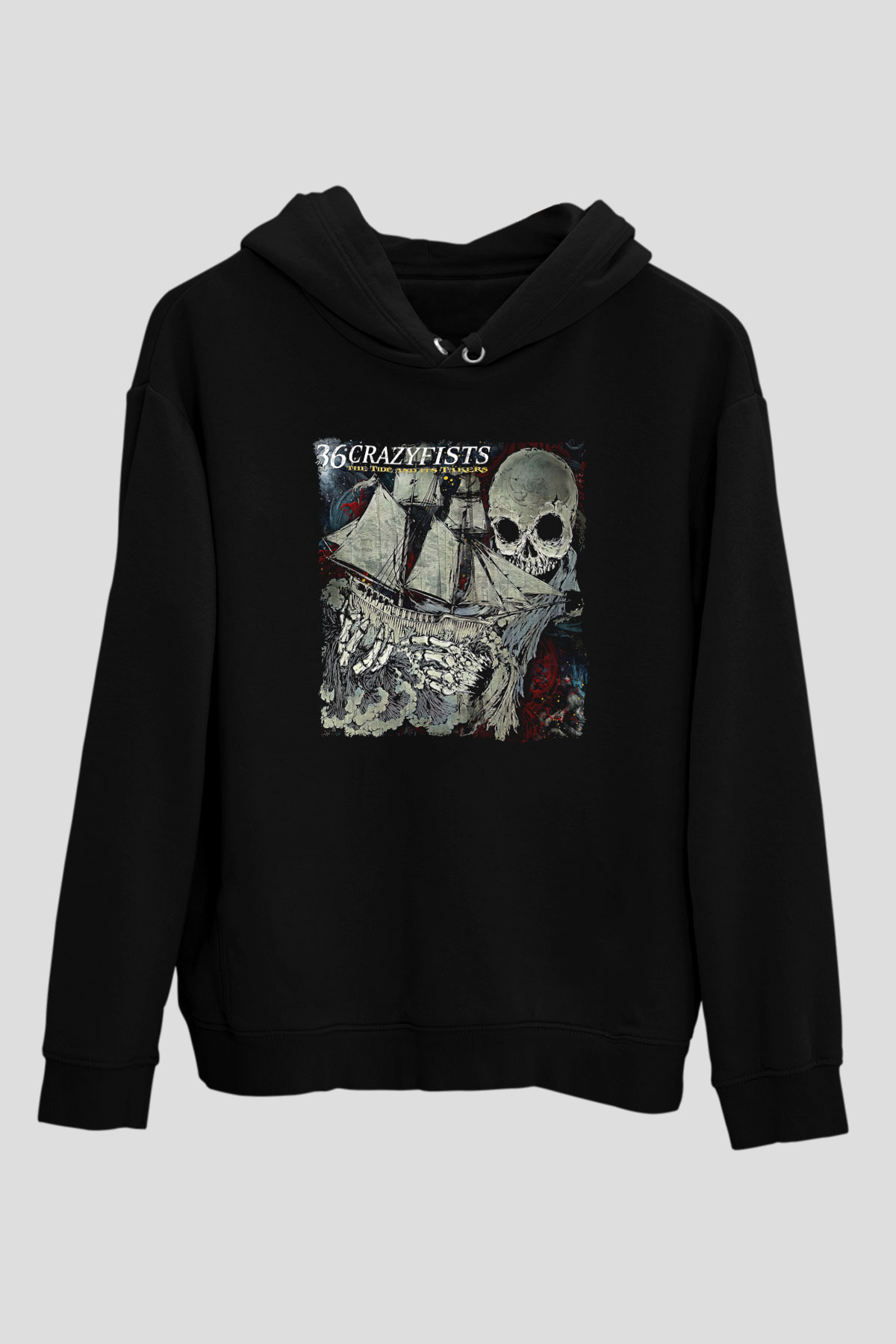 36 Crazyfists Baskılı Unisex Siyah Hoodie