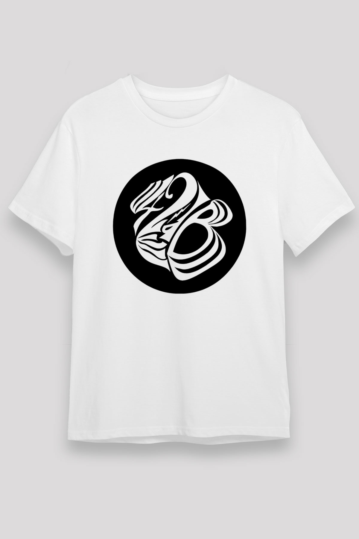 42 decibel Baskılı Unisex Beyaz Tişört