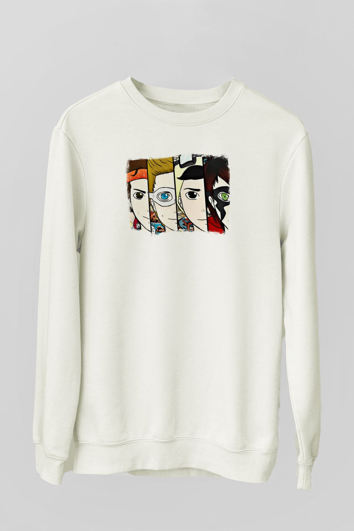 5 Seconds Of Summer Baskılı Unisex Beyaz Sweatshirt