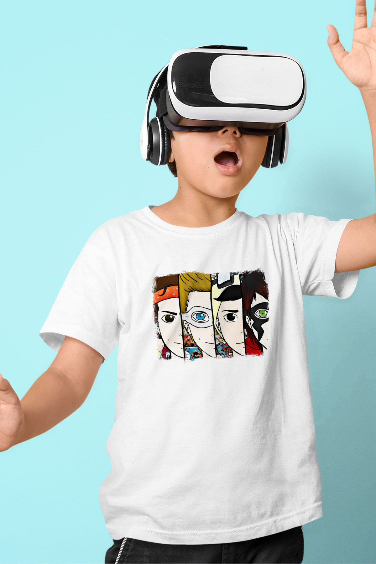 5 Seconds Of Summer Baskılı Unisex Beyaz Çocuk Tişört