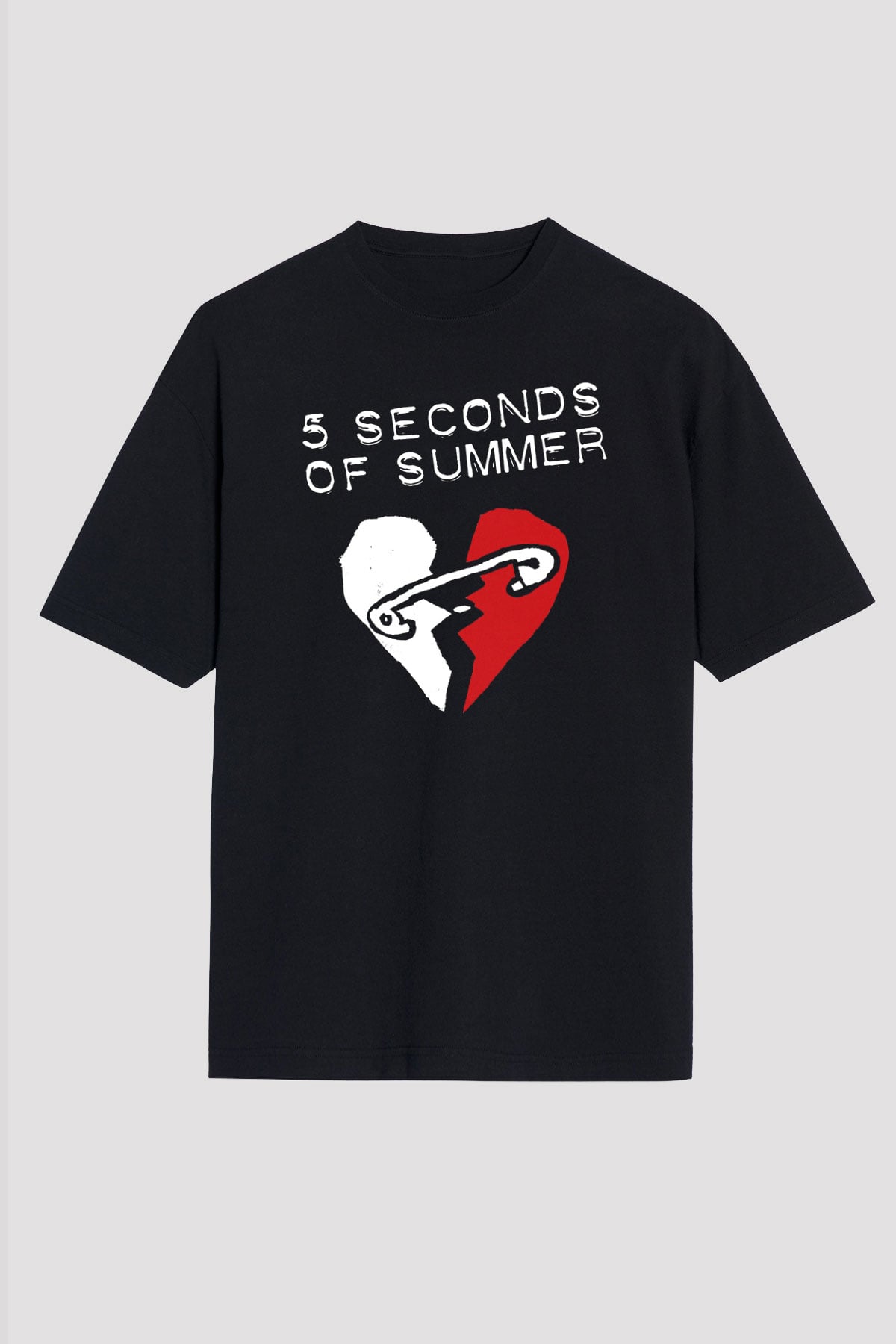 5 Seconds Of Summer Siyah Unisex Oversize Tişört T-Shirt