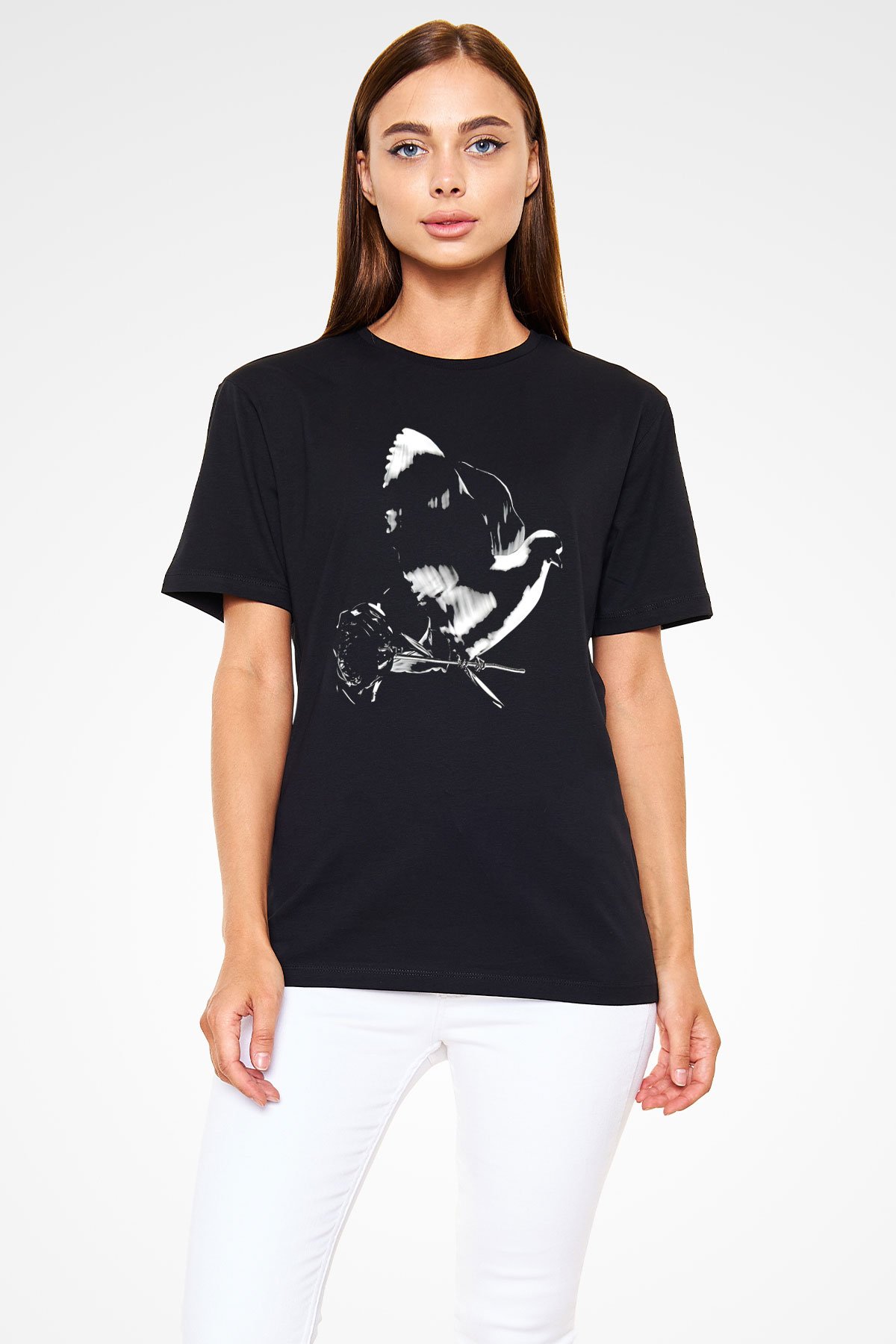 A Boosie Wit Da Hoodie Baskılı Unisex Siyah Tişört - Tshirt