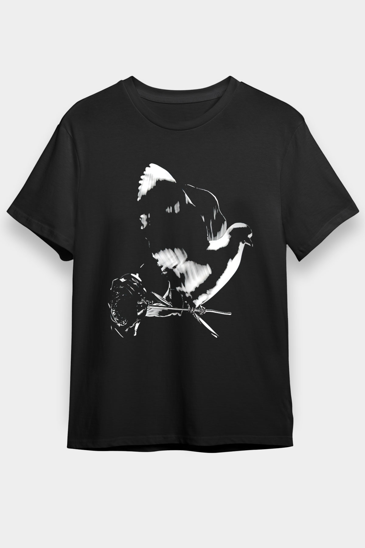 A Boosie Wit Da Hoodie Baskılı Unisex Siyah Tişört - Tshirt