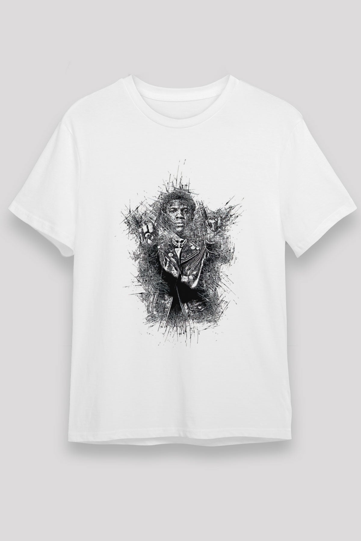 A Boosie Wit Da Hoodie Baskılı Unisex Beyaz Tişört - Tshirt