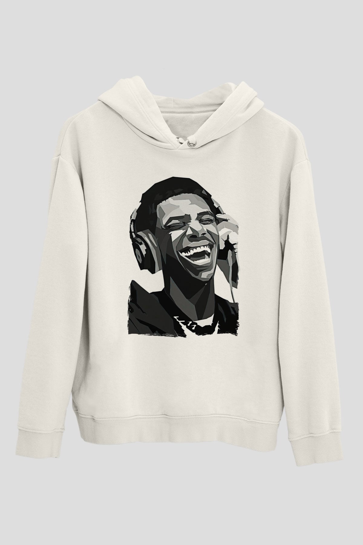 A Boosie Wit Da Kapüşonlu Sweatshirt Baskılı Beyaz Unisex Kapüşonlu Sweatshirt