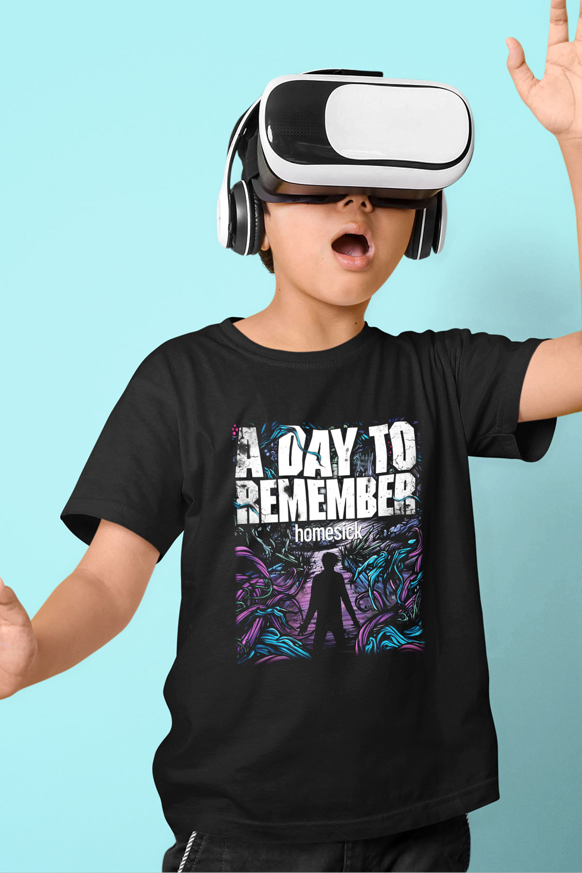 A Day To Remember Baskılı Siyah Unisex Çocuk Tişört
