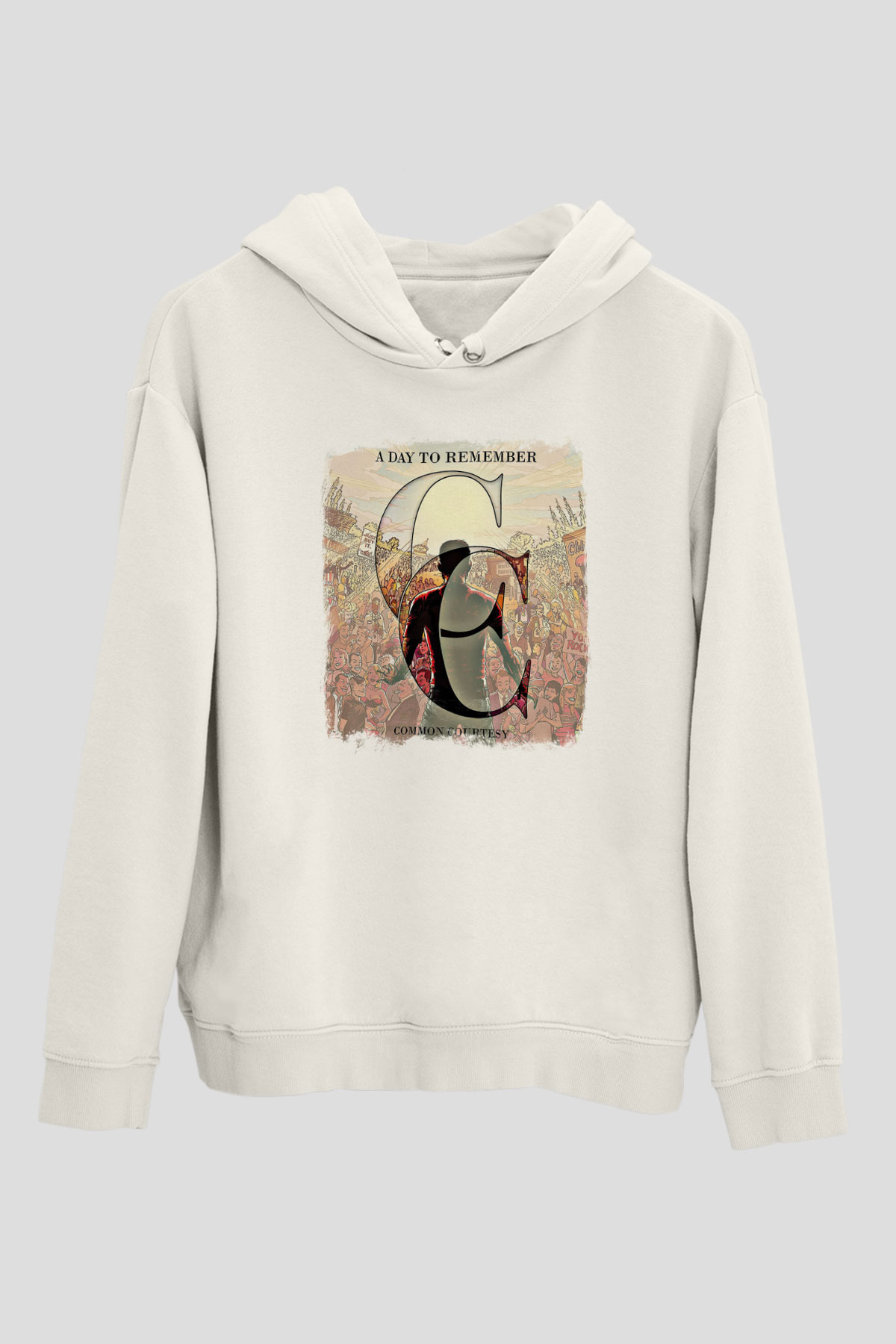 A Day to remember Baskılı Unisex Beyaz Hoodie