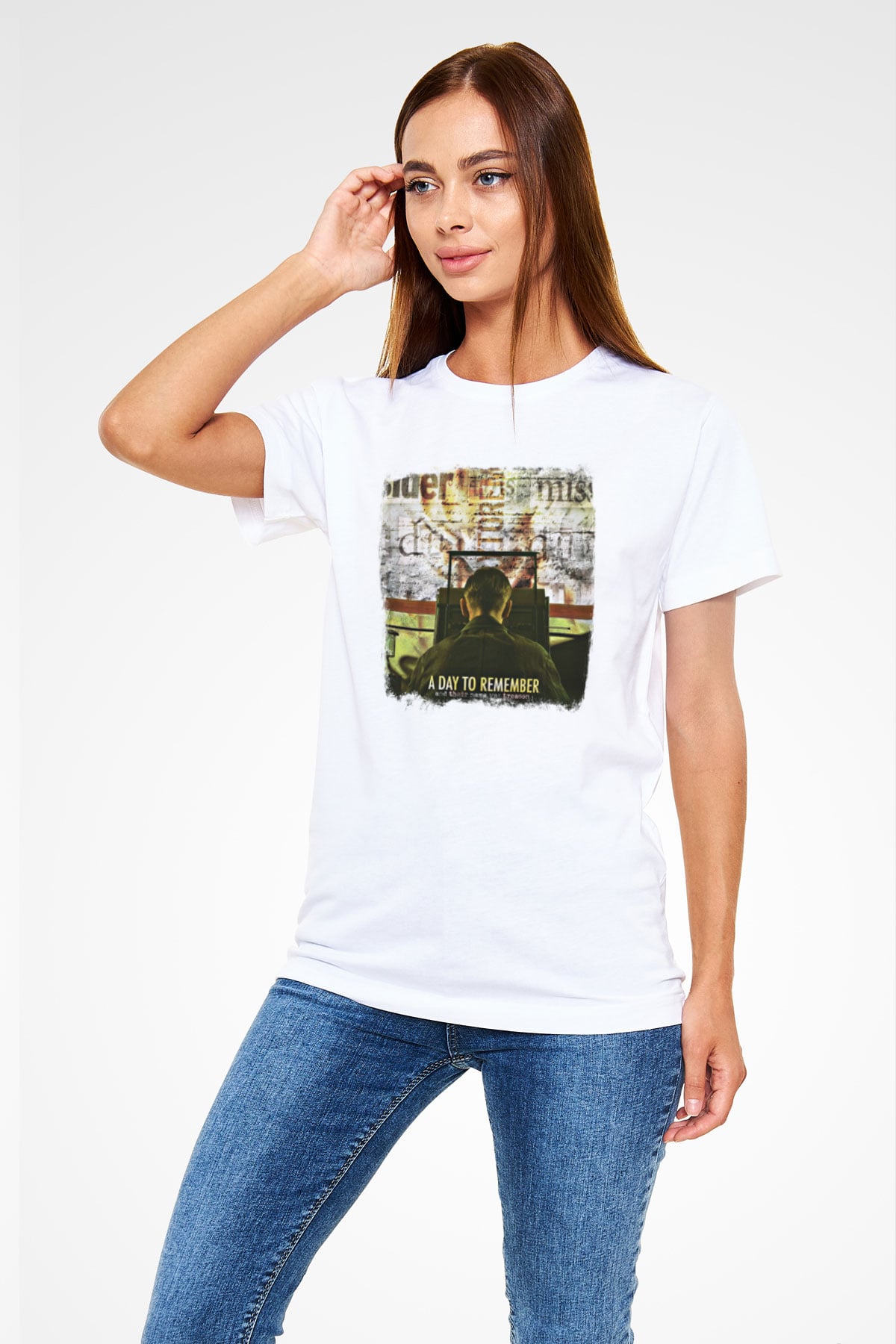 A Day to remember Baskılı Unisex Beyaz Tişört
