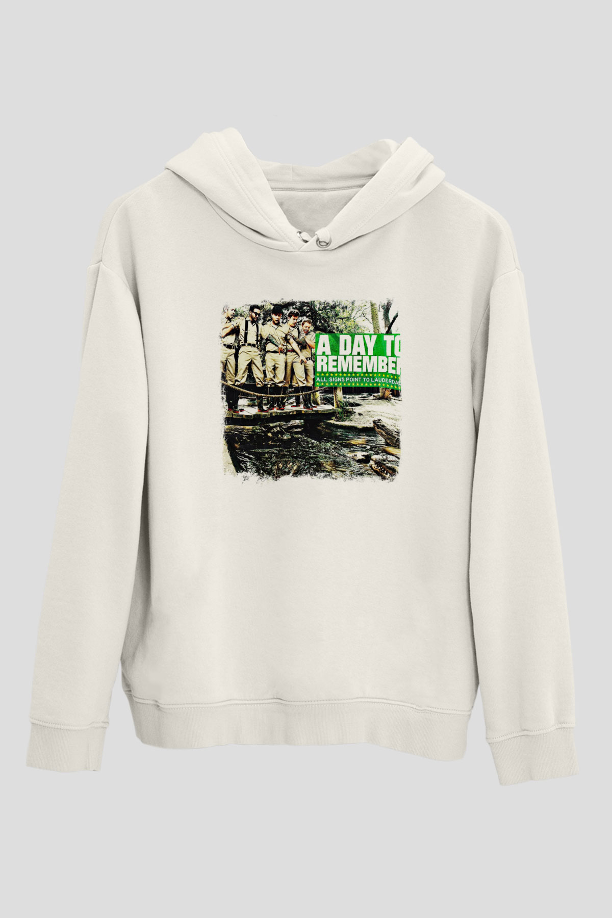 A Day to remember Baskılı Unisex Beyaz Hoodie