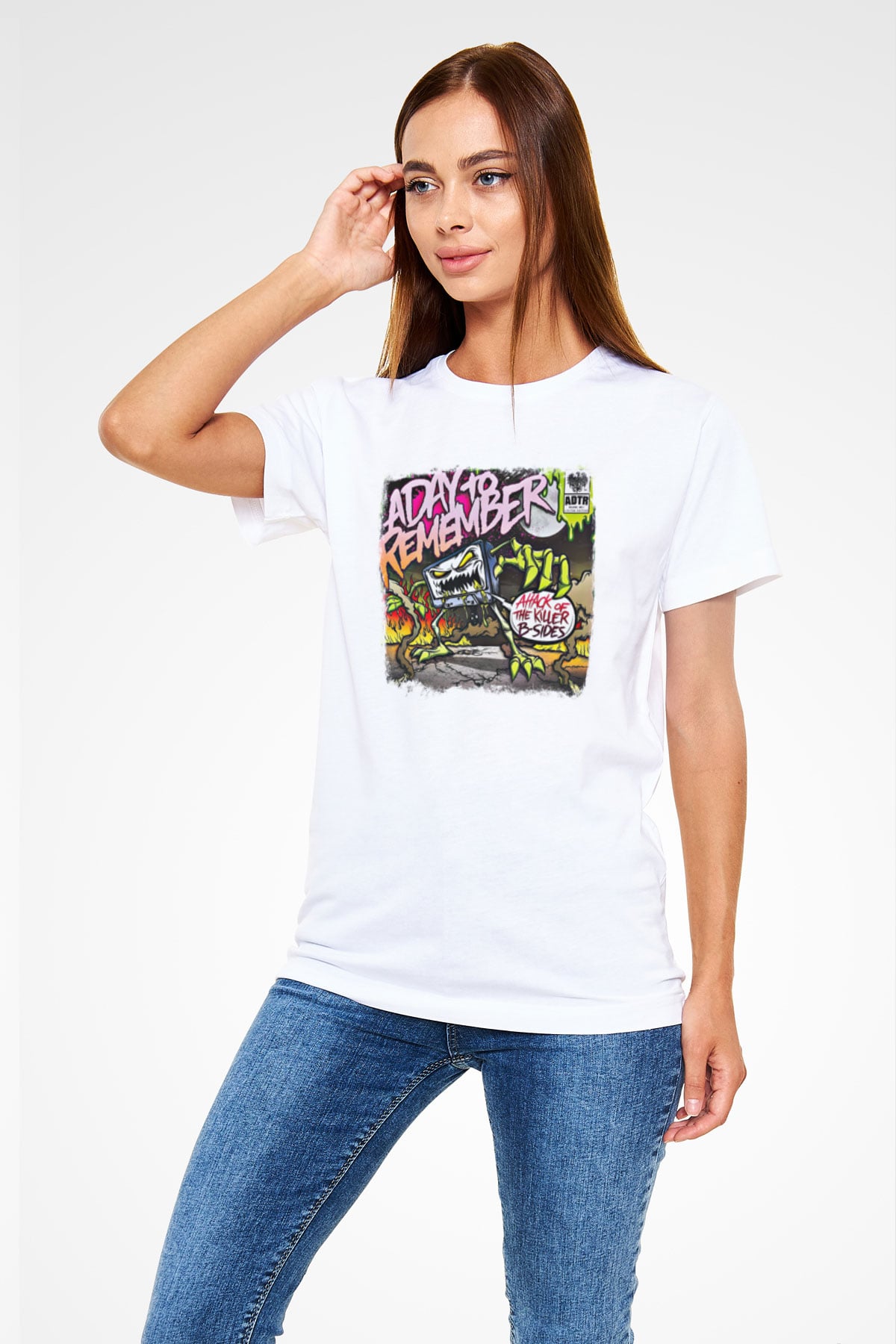 A Day to remember Baskılı Unisex Beyaz Tişört