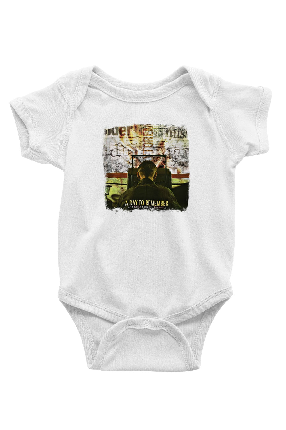 A Day to remember Baskılı Unisex Beyaz Bebek Body - Zıbın