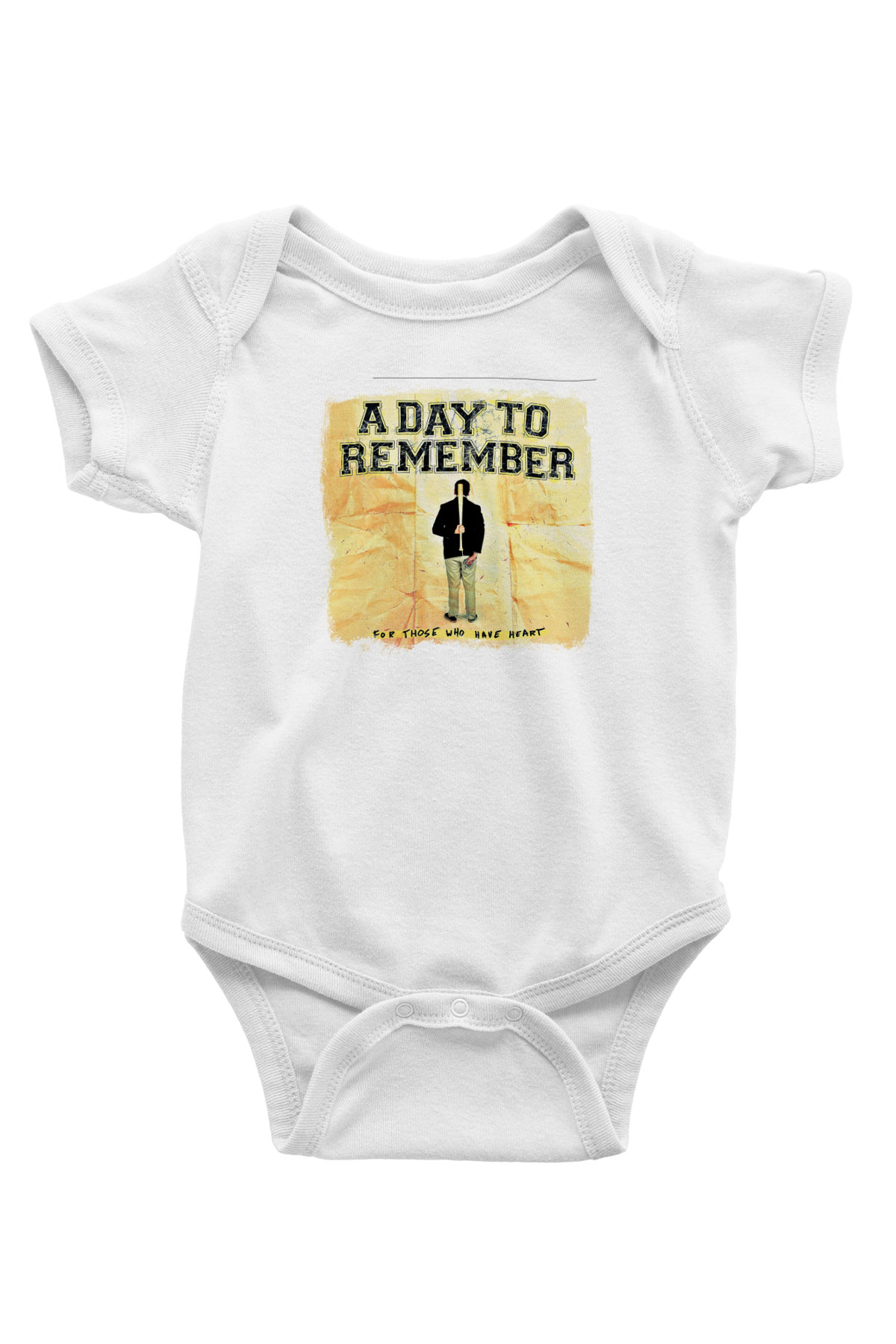 A Day to remember Baskılı Unisex Beyaz Bebek Body - Zıbın