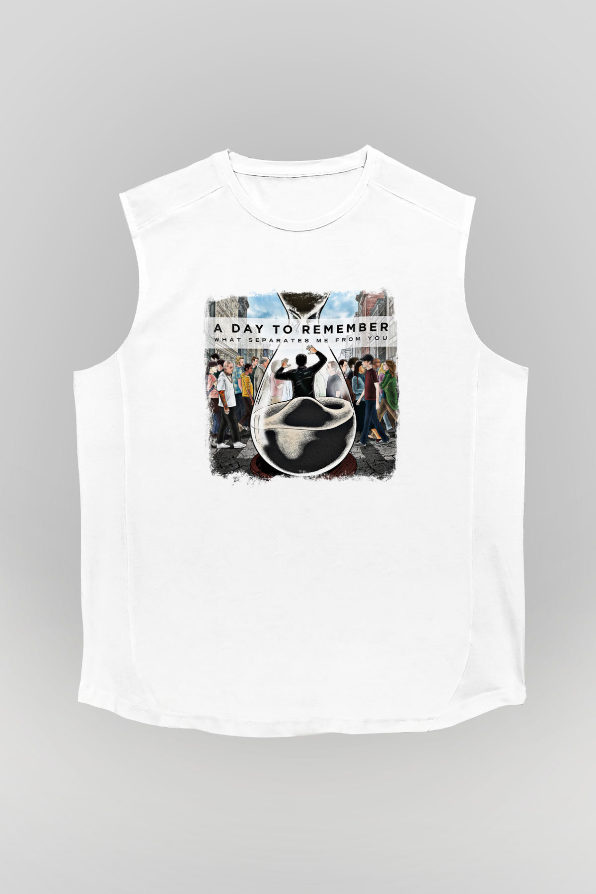 A Day to remember Baskılı Unisex Beyaz Kolsuz Tişört