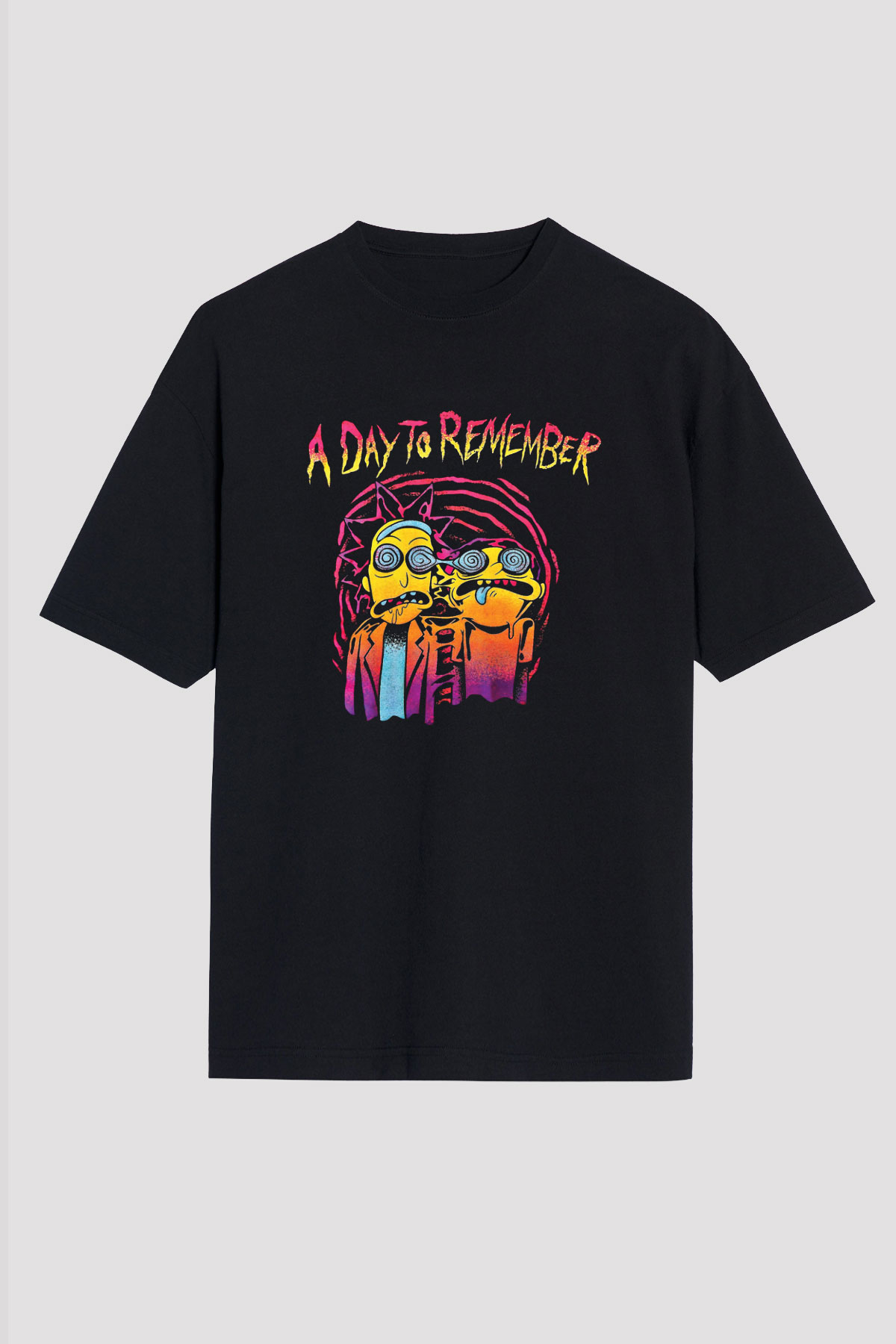 A Day to remember Baskılı Unisex Siyah Oversize Tişört
