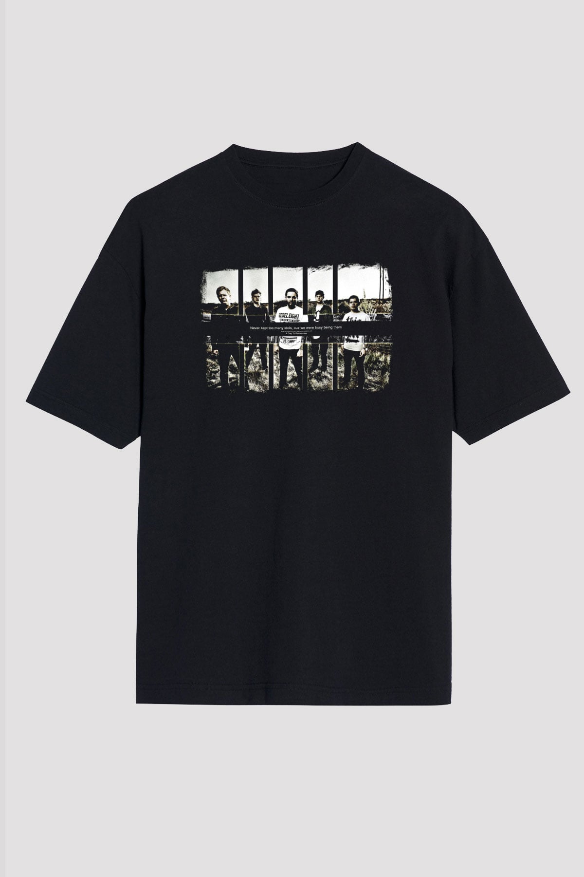 A Day to remember Baskılı Unisex Siyah Oversize Tişört