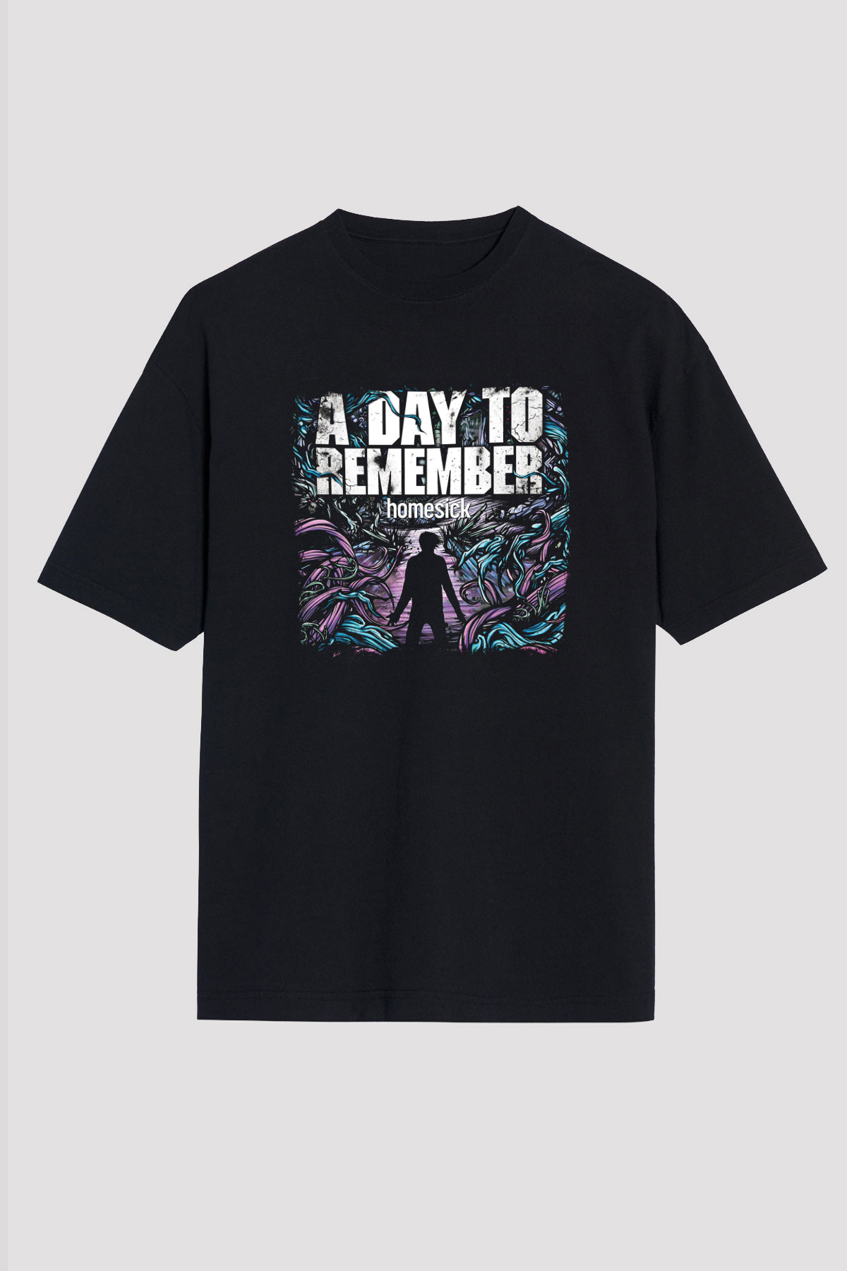 A Day to remember Baskılı Unisex Siyah Oversize Tişört