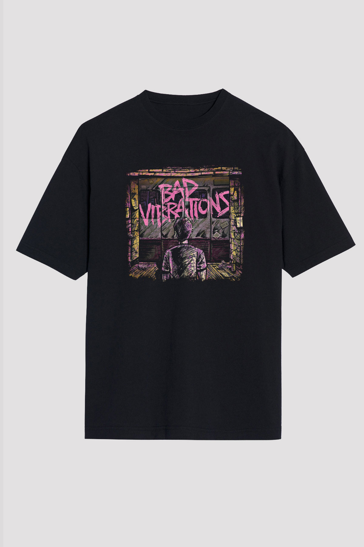 A Day to remember Baskılı Unisex Siyah Oversize Tişört