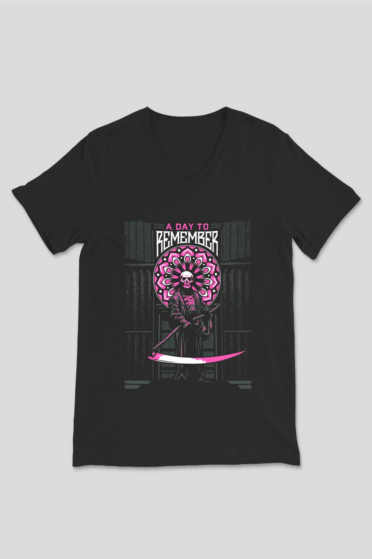 A Day To Remember Siyah Unisex V Yaka Tişört T-Shirt