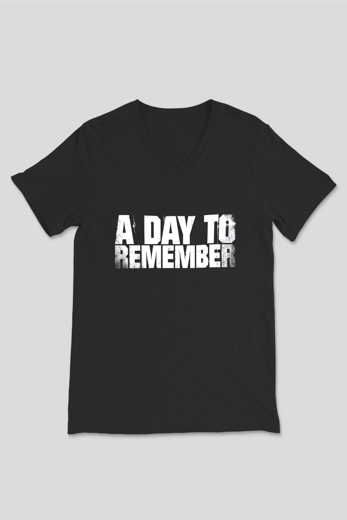 A Day To Remember Siyah Unisex V Yaka Tişört T-Shirt
