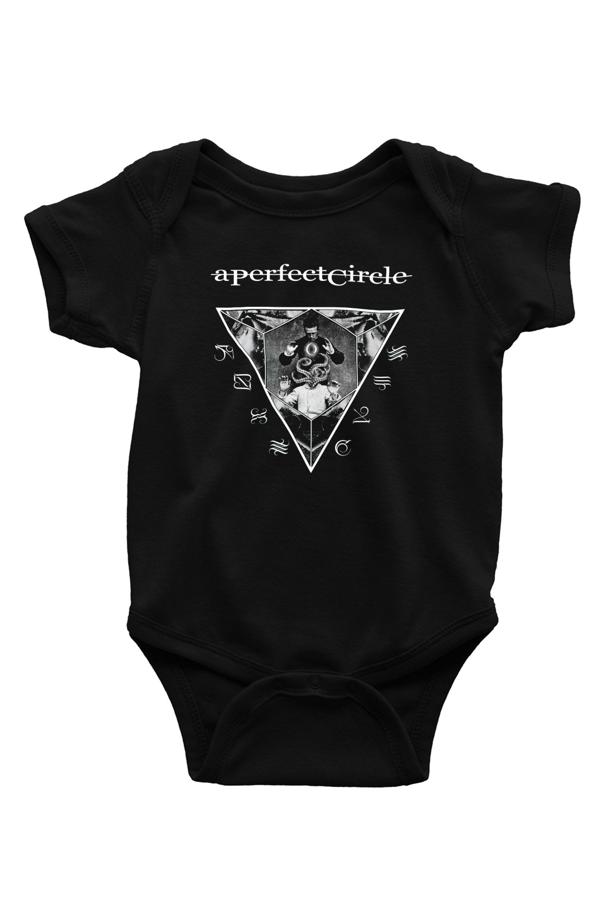 A Perfect Circle Baskılı Siyah Bebek Body - Zıbın