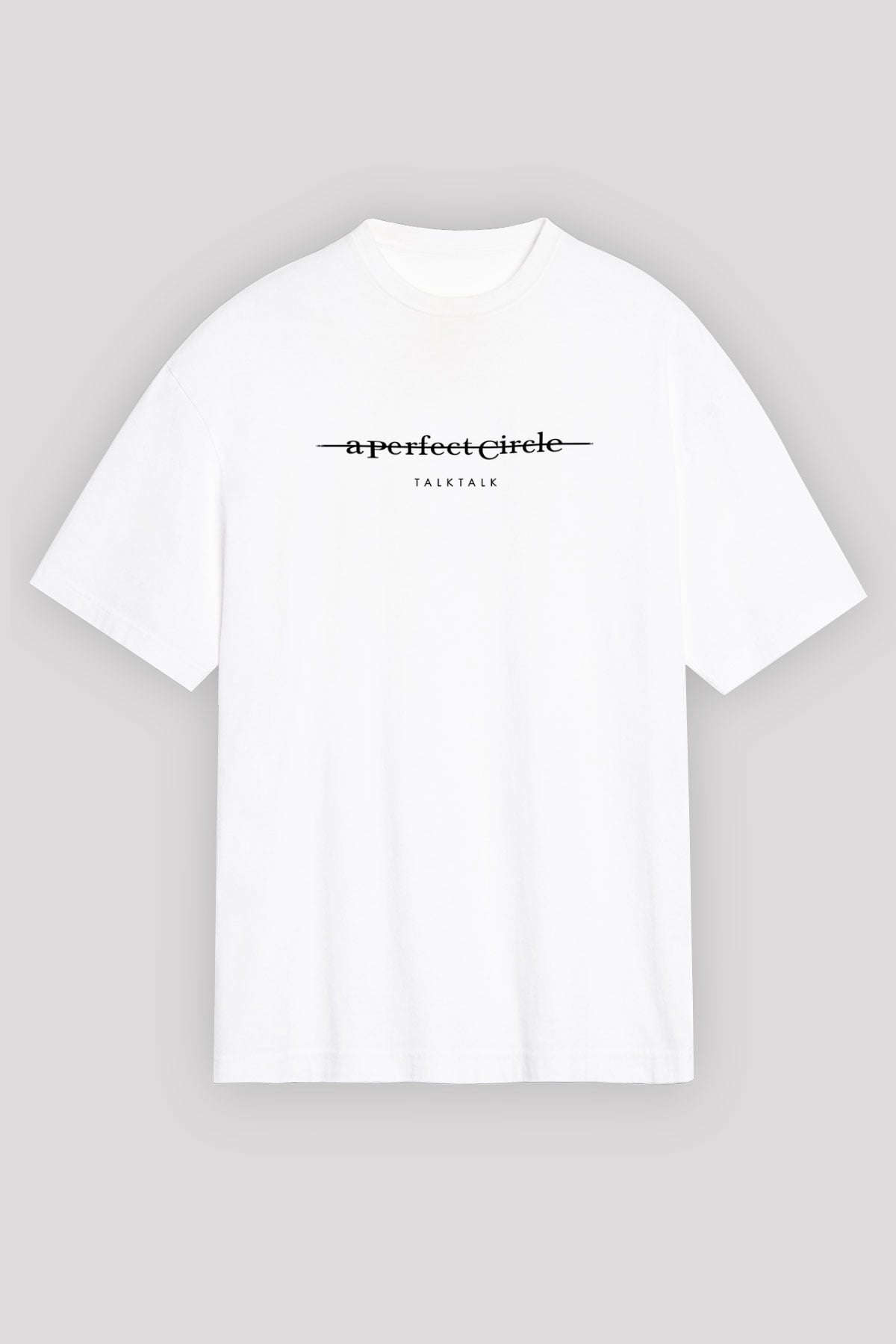 A Perfect Circle Baskılı Unisex Beyaz Oversize Tişört