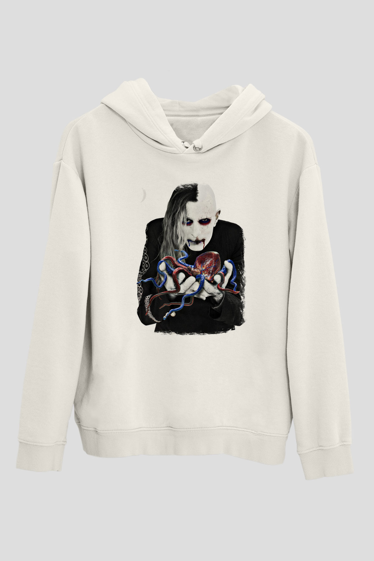 A Perfect Circle Baskılı Unisex Beyaz Hoodie
