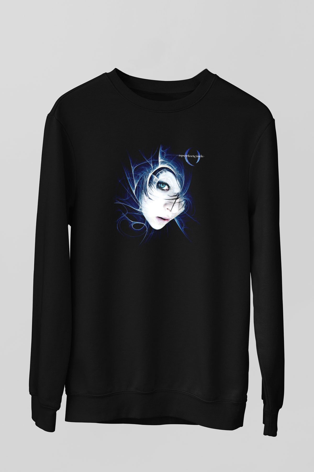 A Perfect Circle Baskılı Unisex Siyah Sweatshirt