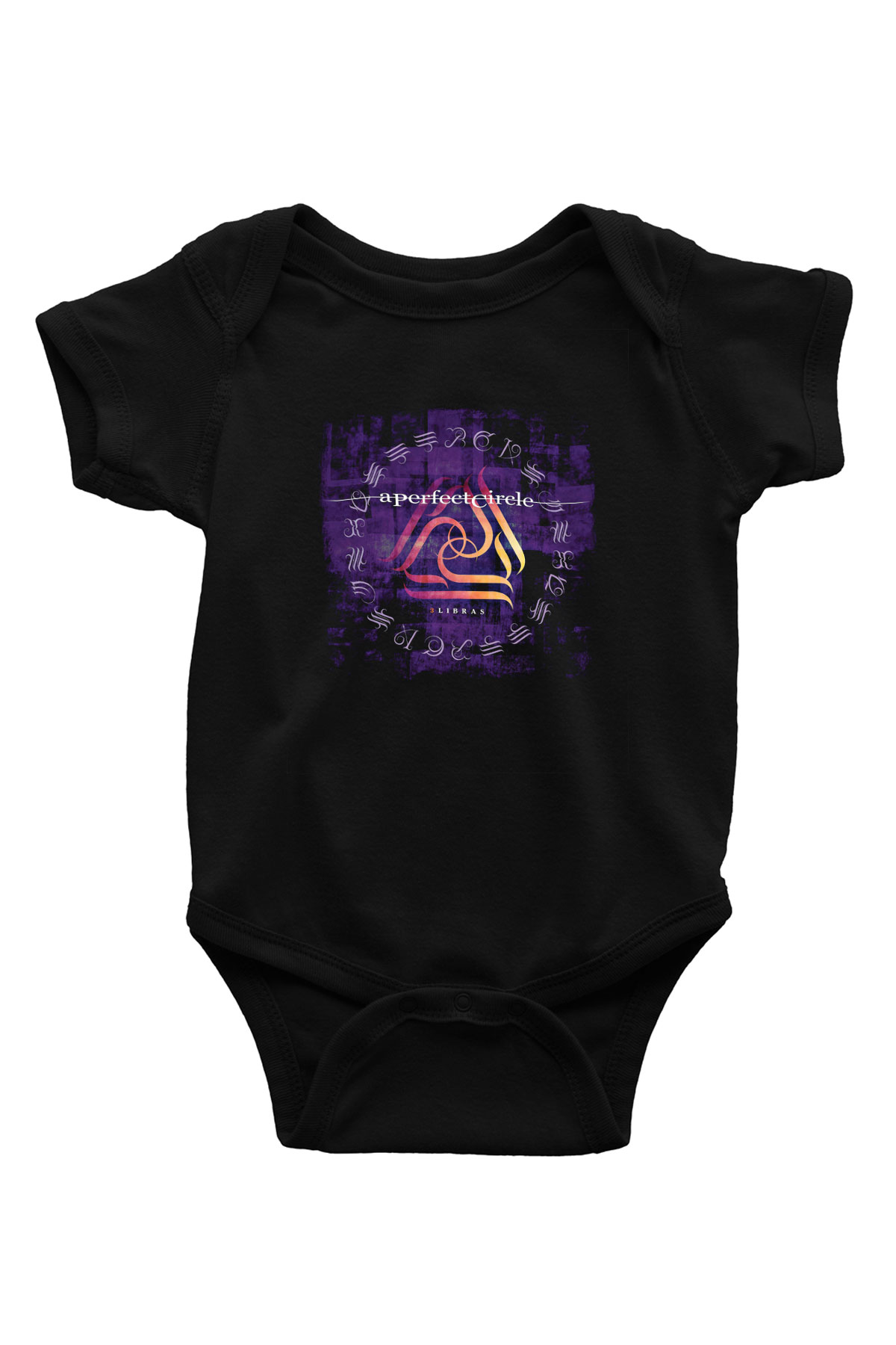 A Perfect Circle Baskılı Unisex Siyah Bebek Body - Zıbın