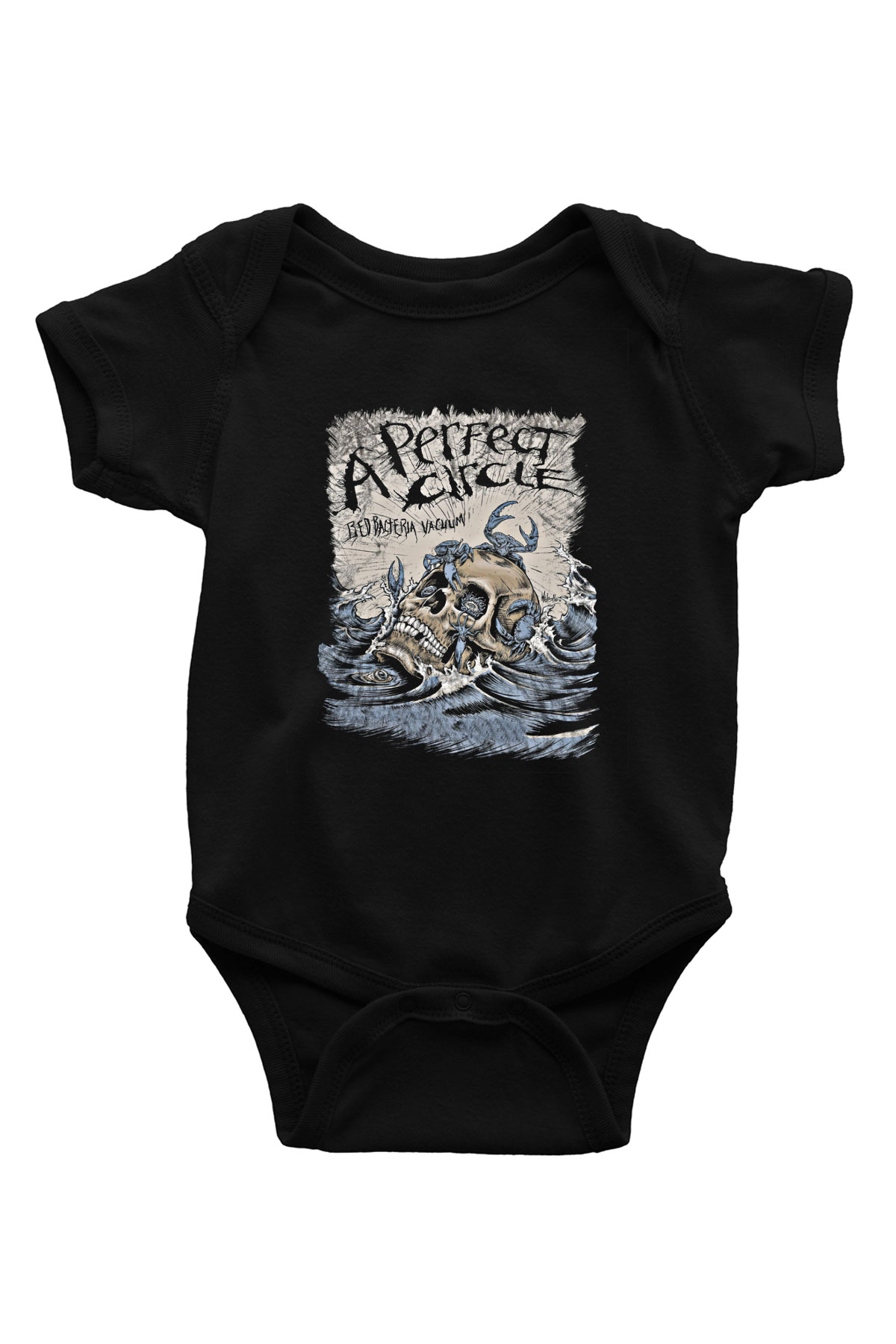A Perfect Circle Baskılı Unisex Siyah Bebek Body - Zıbın