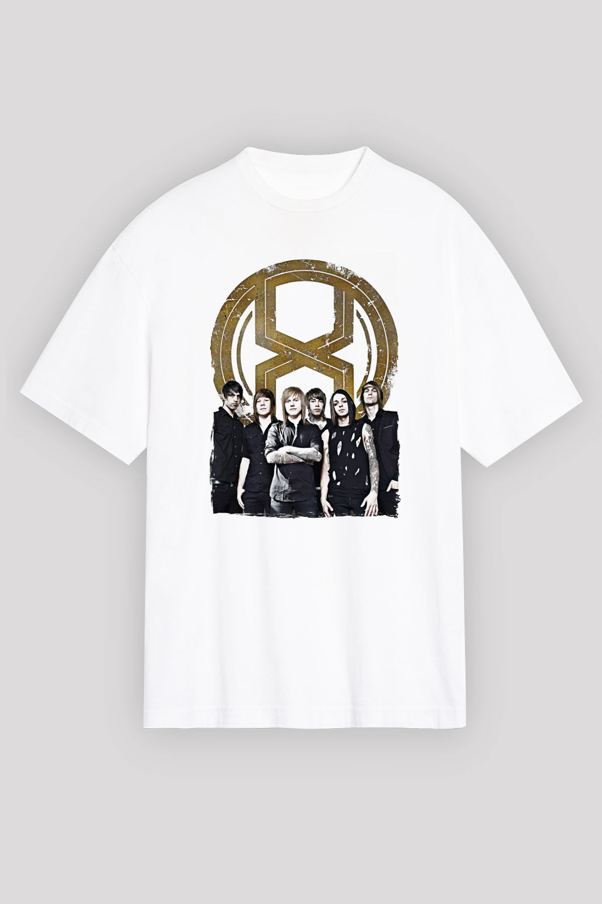 A Skylit Drive Baskılı Beyaz Unisex Oversize Tişört - Tshirt