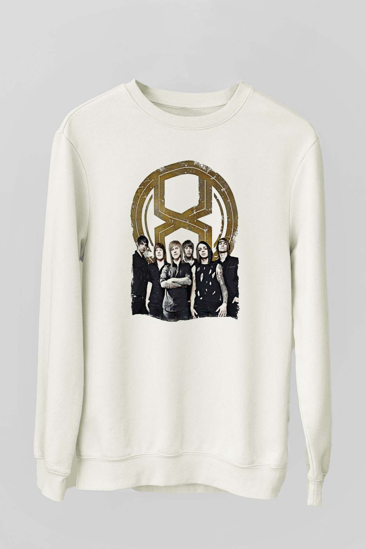 A Skylit Drive Baskılı Beyaz Unisex Sweatshirt