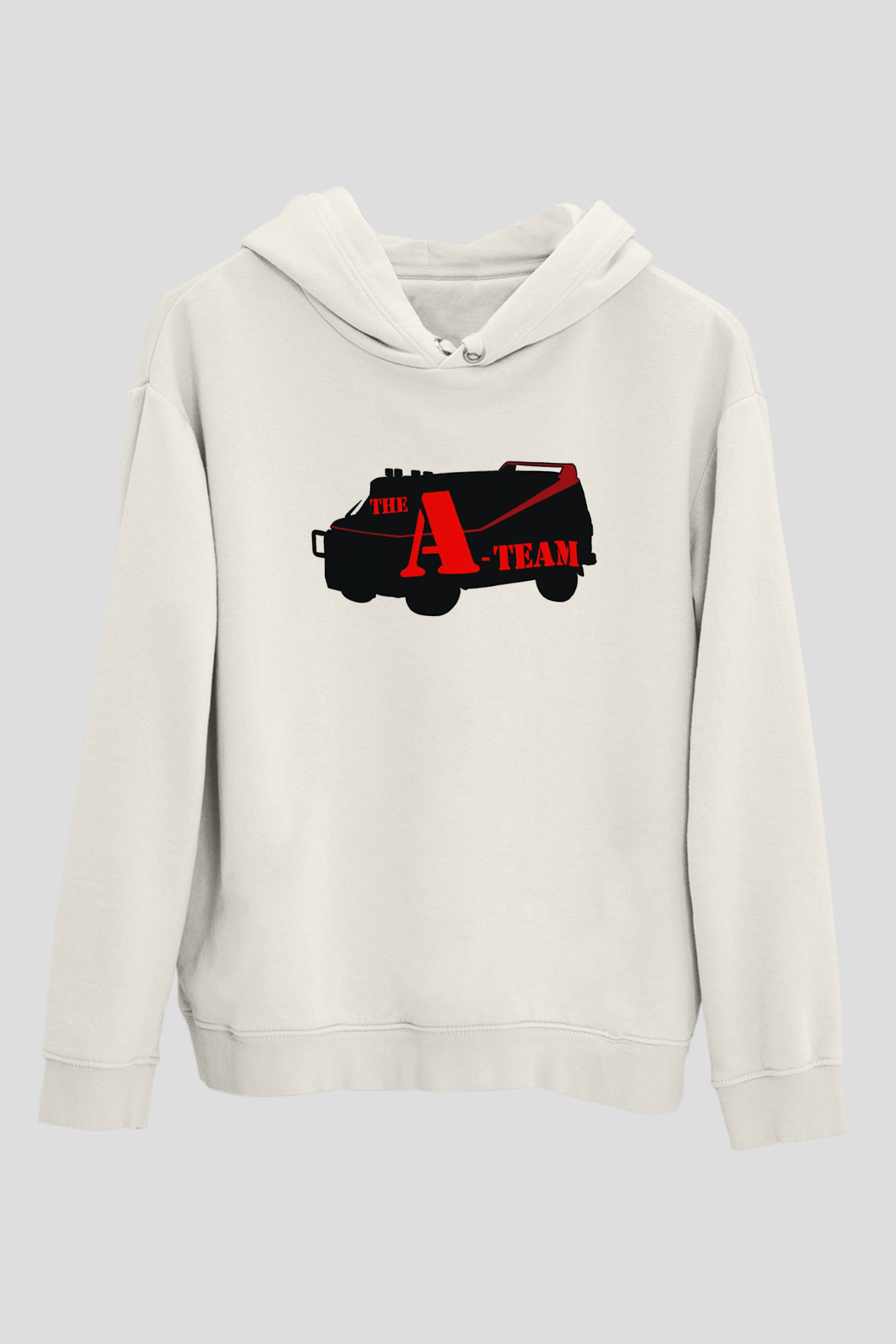 A-Team Beyaz Unisex Kapşonlu Sweatshirt