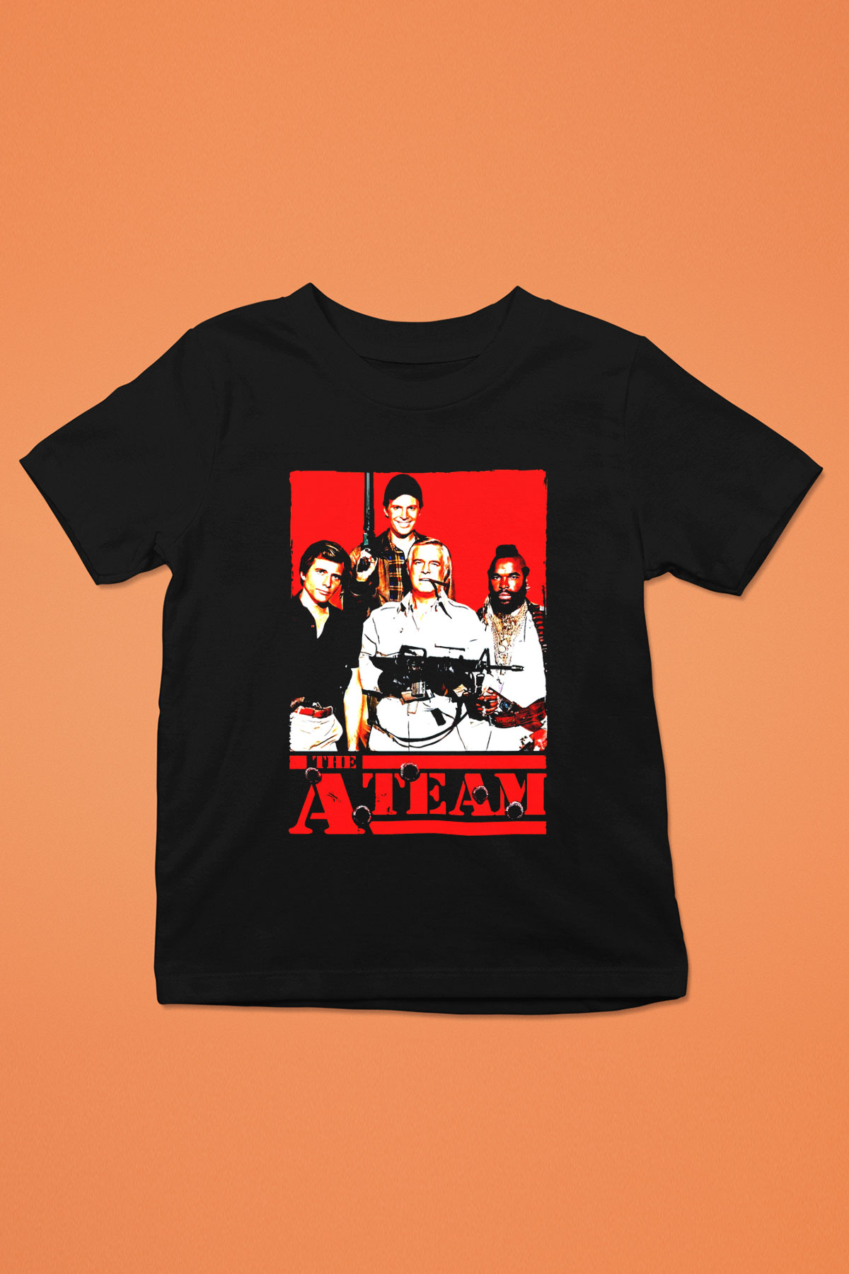 A-Team Siyah Unisex Çocuk Tişört